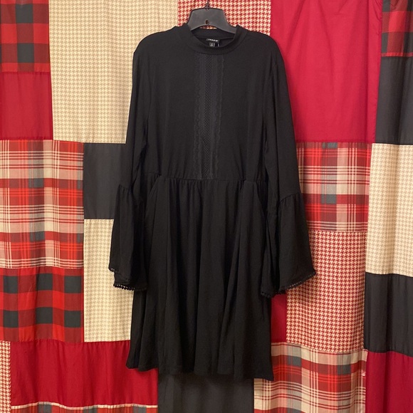 NWT TORRID MOCK NECK MINI SKATER DRESS - JERSEY BLACK - Picture 7 of 8